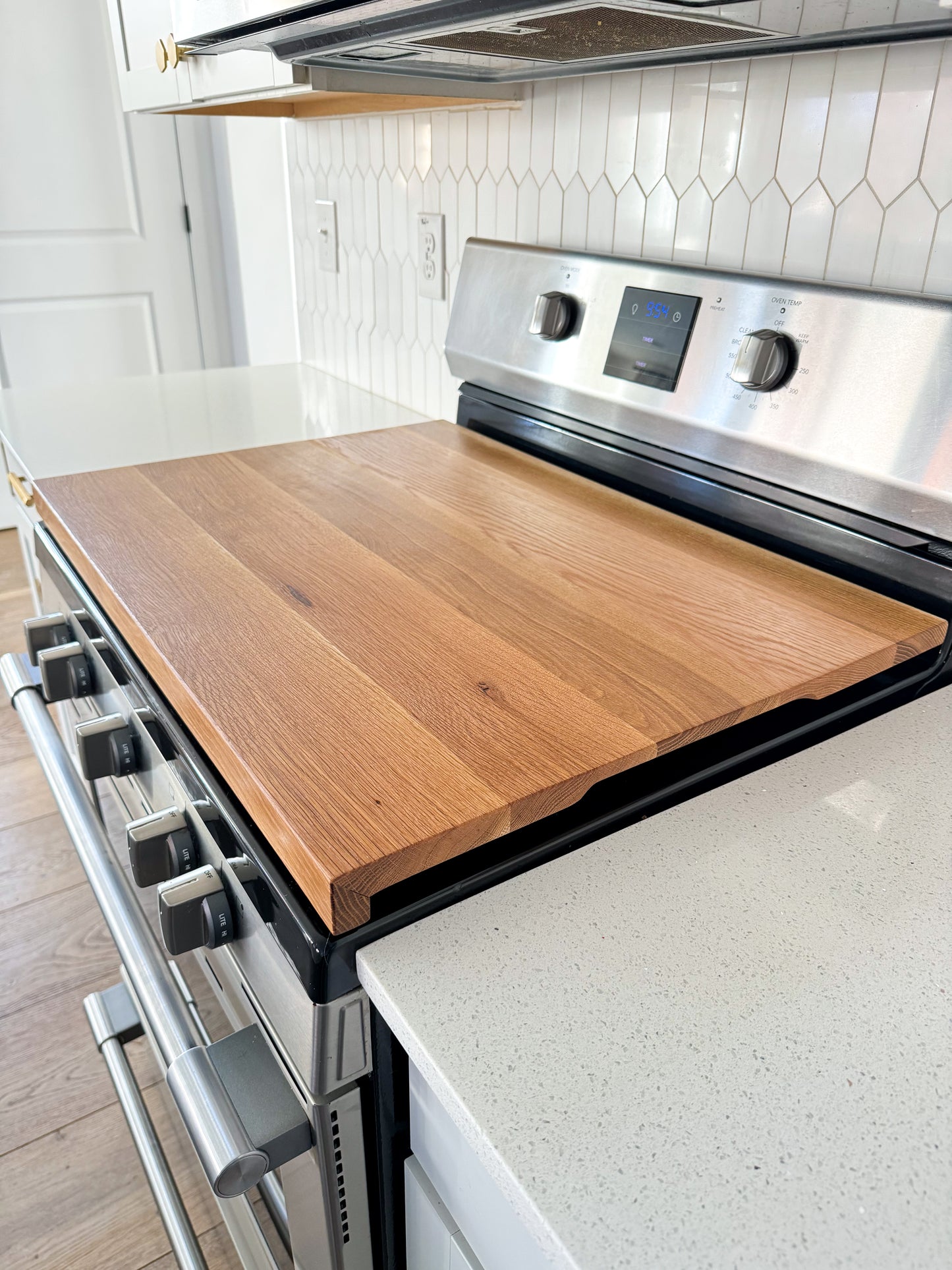 Walnut & White Oak Over The Sink Cutting Board/ Stove Top Cutting Board